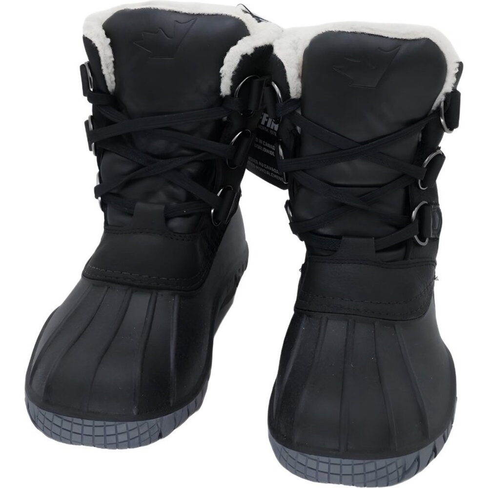 Baffin Black Insulated Boots with White Lining - Picture 2 of 5